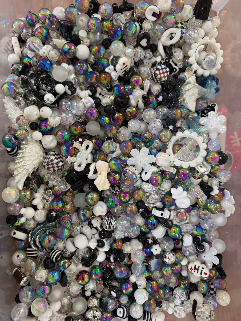 Acrylic Beads Mix 16mm for DlY Projects Bracelets PhoneCharms Necklaces Beadable Pens Anklets Hair Beads BagChains Earrings Rings Hair Ropes-KIKI SHOP YOYO