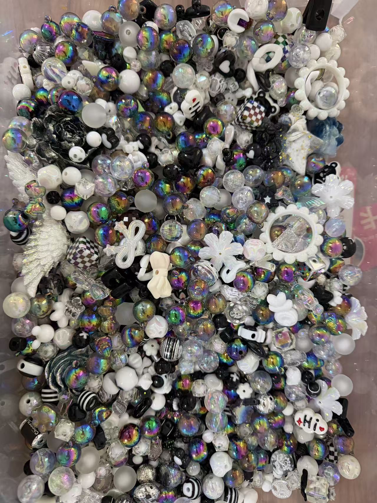 Acrylic Beads Mix 16mm for DlY Projects Bracelets PhoneCharms Necklaces Beadable Pens Anklets Hair Beads BagChains Earrings Rings Hair Ropes-KIKI SHOP YOYO