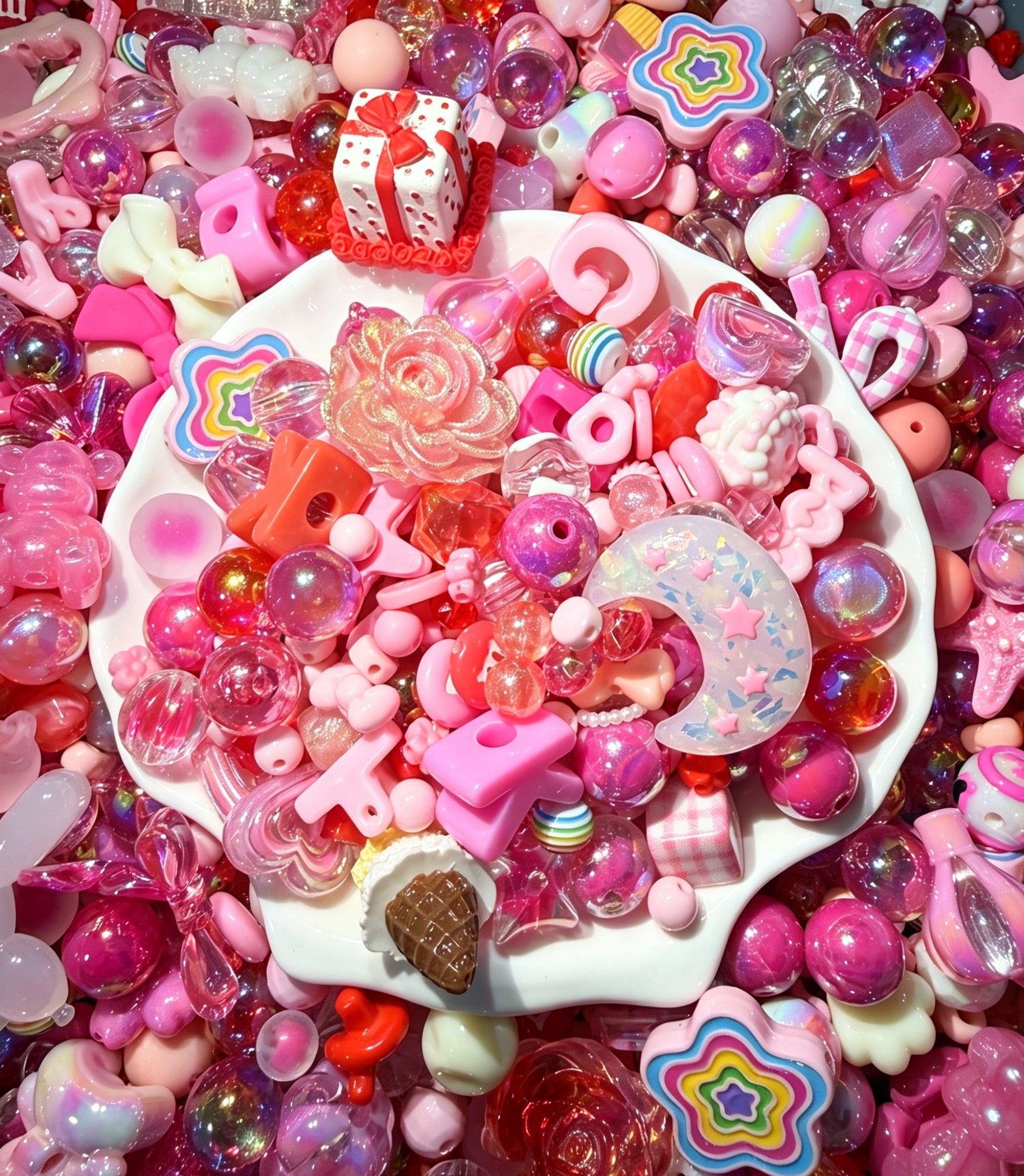 Acrylic Beads Mix 16mm for DlY Projects Bracelets PhoneCharms Necklaces Beadable Pens Anklets Hair Beads BagChains Earrings Rings Hair Ropes-KIKI SHOP YOYO