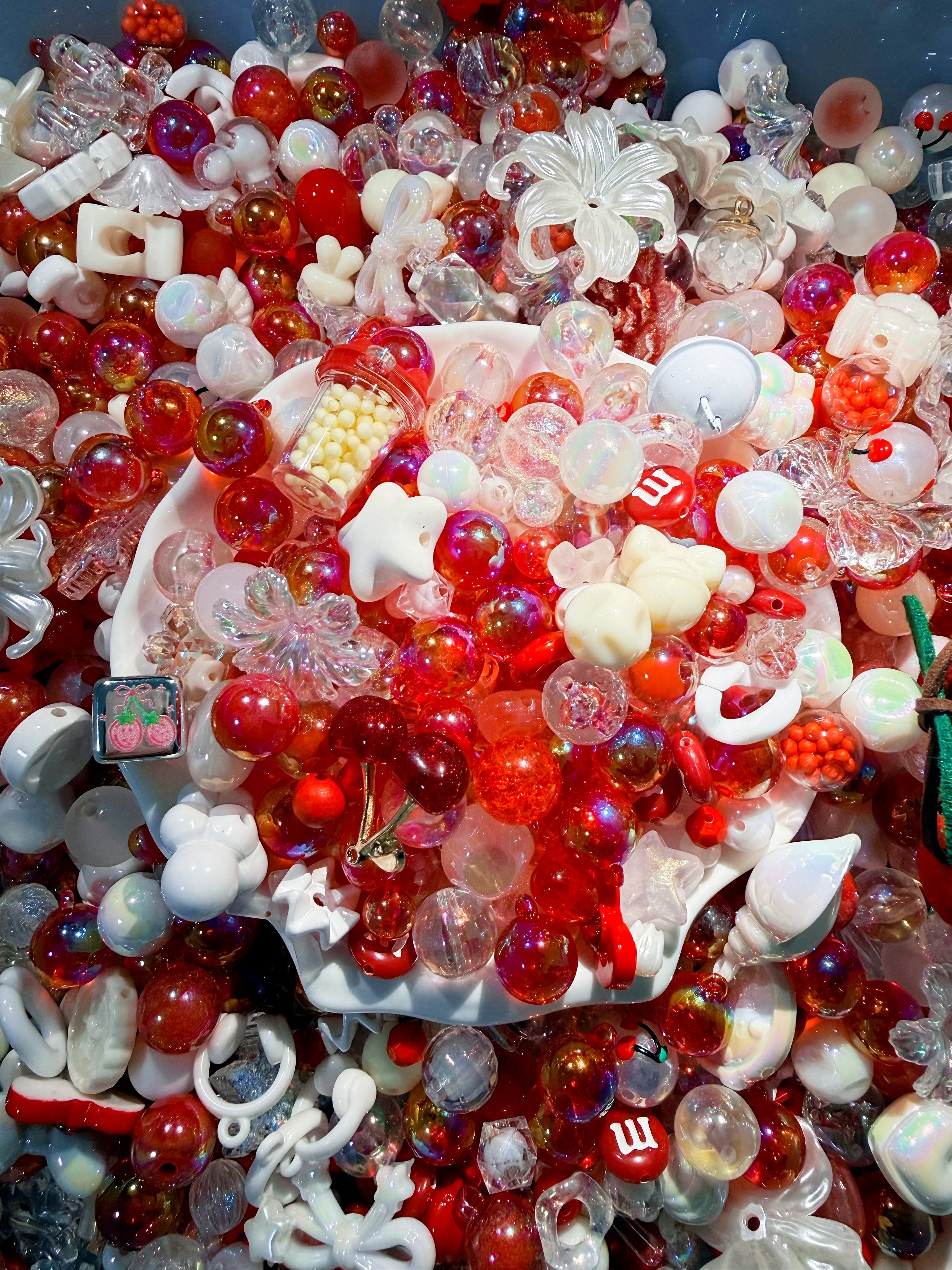 Acrylic Beads Mix 16mm for DlY Projects Bracelets PhoneCharms Necklaces Beadable Pens Anklets Hair Beads BagChains Earrings Rings Hair Ropes-KIKI SHOP YOYO