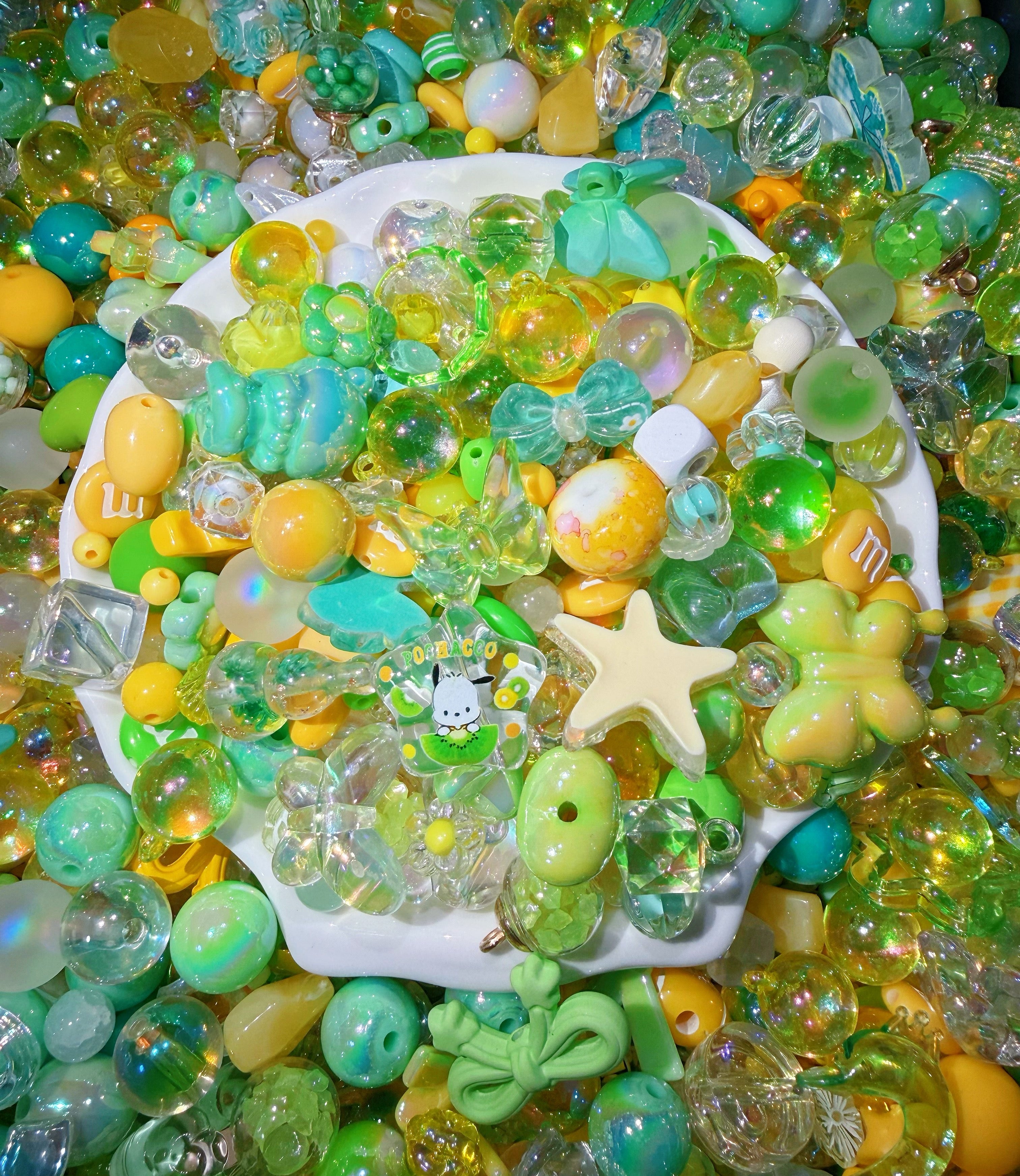 Acrylic Beads Mix 16mm for DlY Projects Bracelets PhoneCharms Necklaces Beadable Pens Anklets Hair Beads BagChains Earrings Rings Hair Ropes-KIKI SHOP YOYO