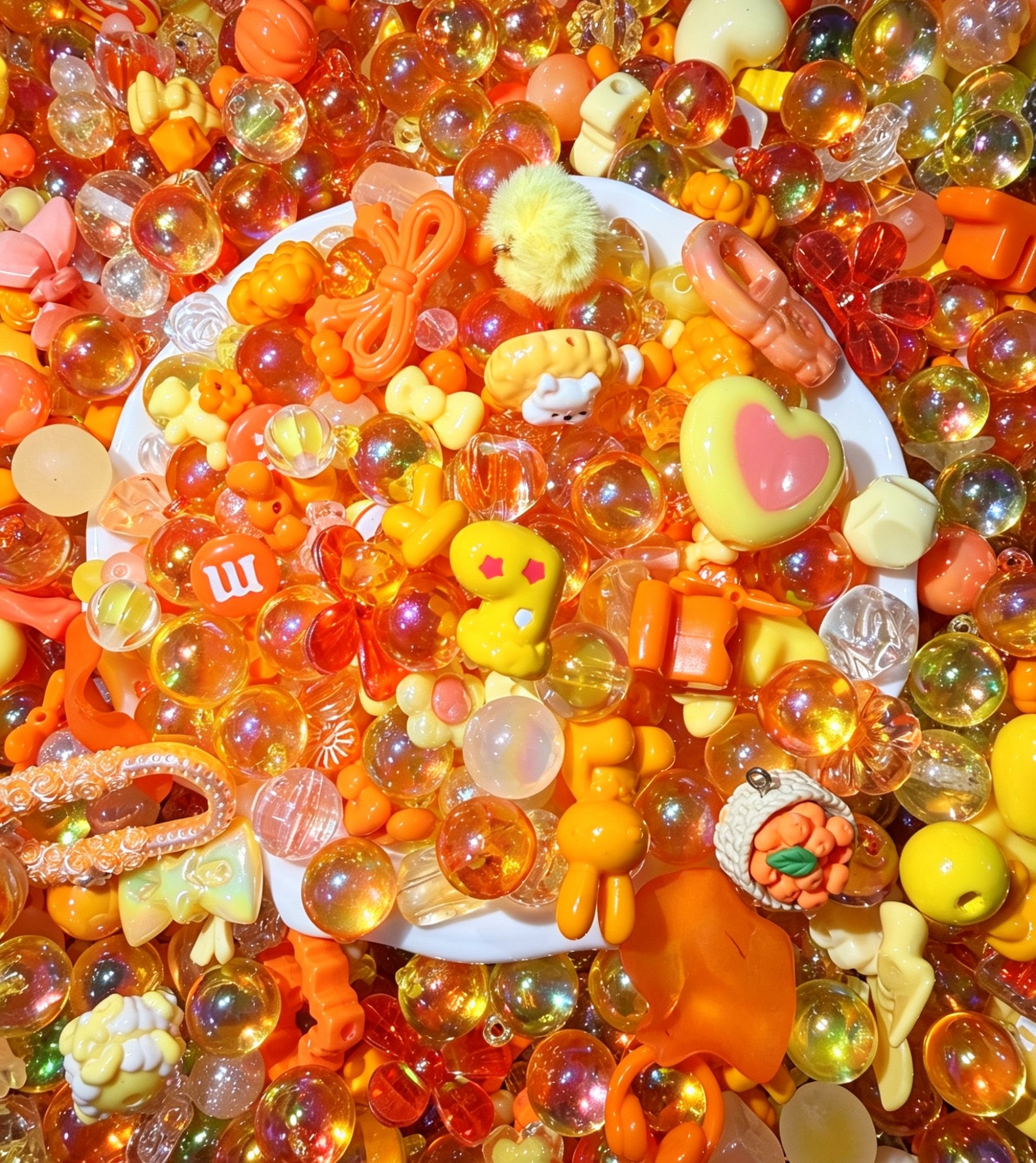 Acrylic Beads Mix 16mm for DlY Projects Bracelets PhoneCharms Necklaces Beadable Pens Anklets Hair Beads BagChains Earrings Rings Hair Ropes-KIKI SHOP YOYO