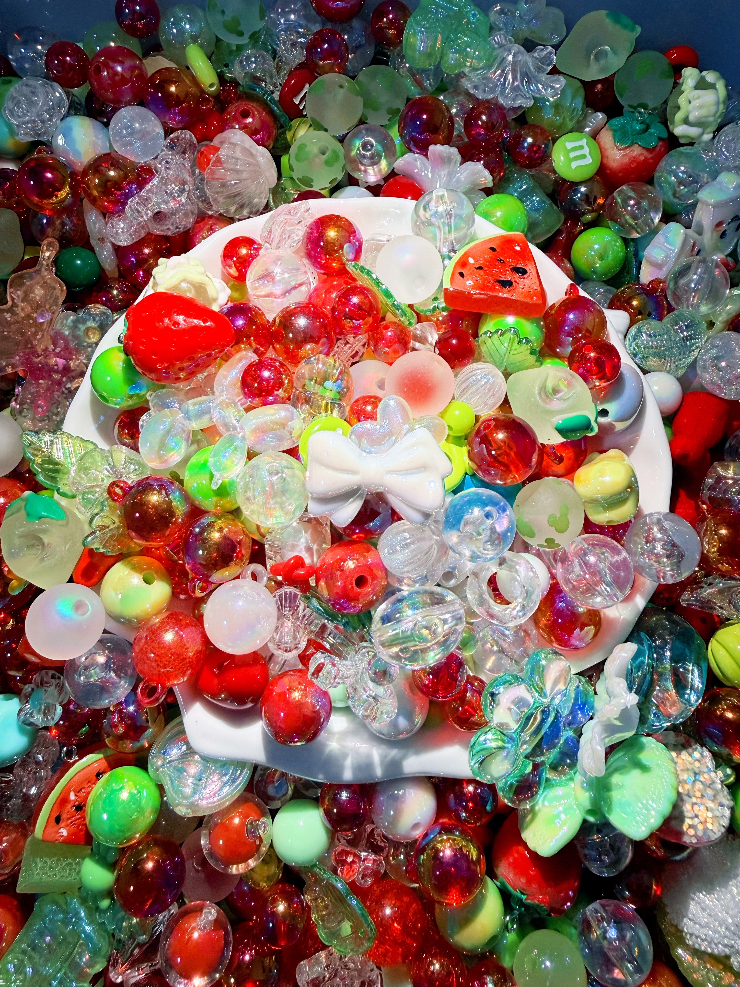 Acrylic Beads Mix 16mm for DlY Projects Bracelets PhoneCharms Necklaces Beadable Pens Anklets Hair Beads BagChains Earrings Rings Hair Ropes-KIKI SHOP YOYO